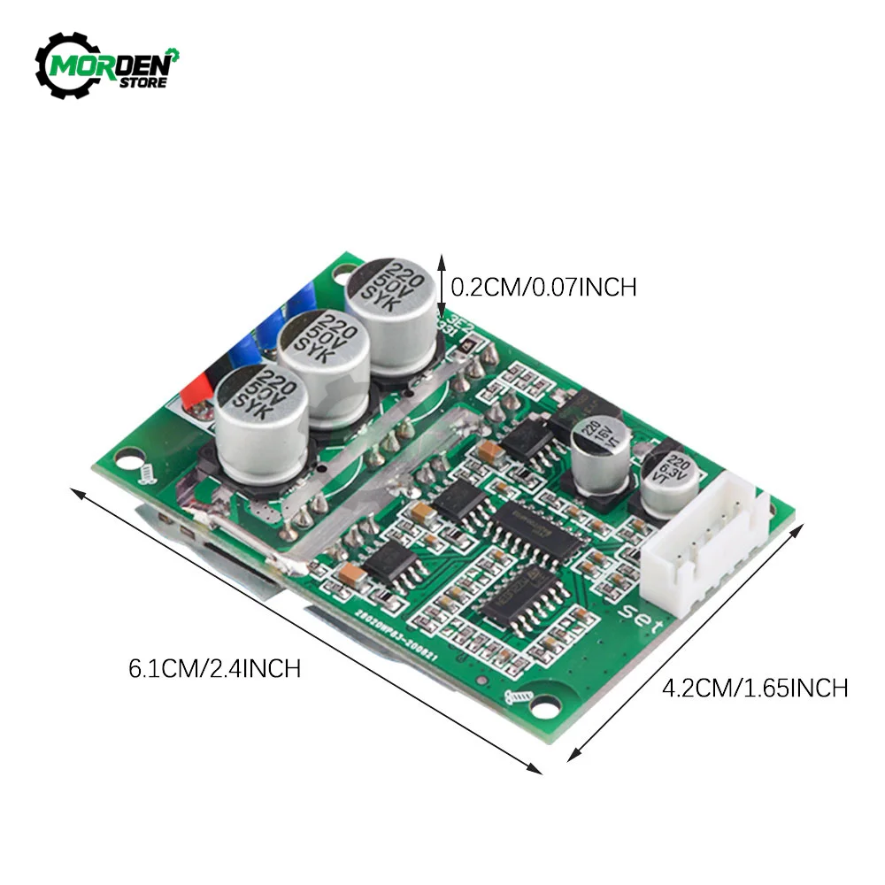 DC 12V-36V 500W High Power Brushless Motor Controller Driving Board Module Without Hall Power Supply Accessories