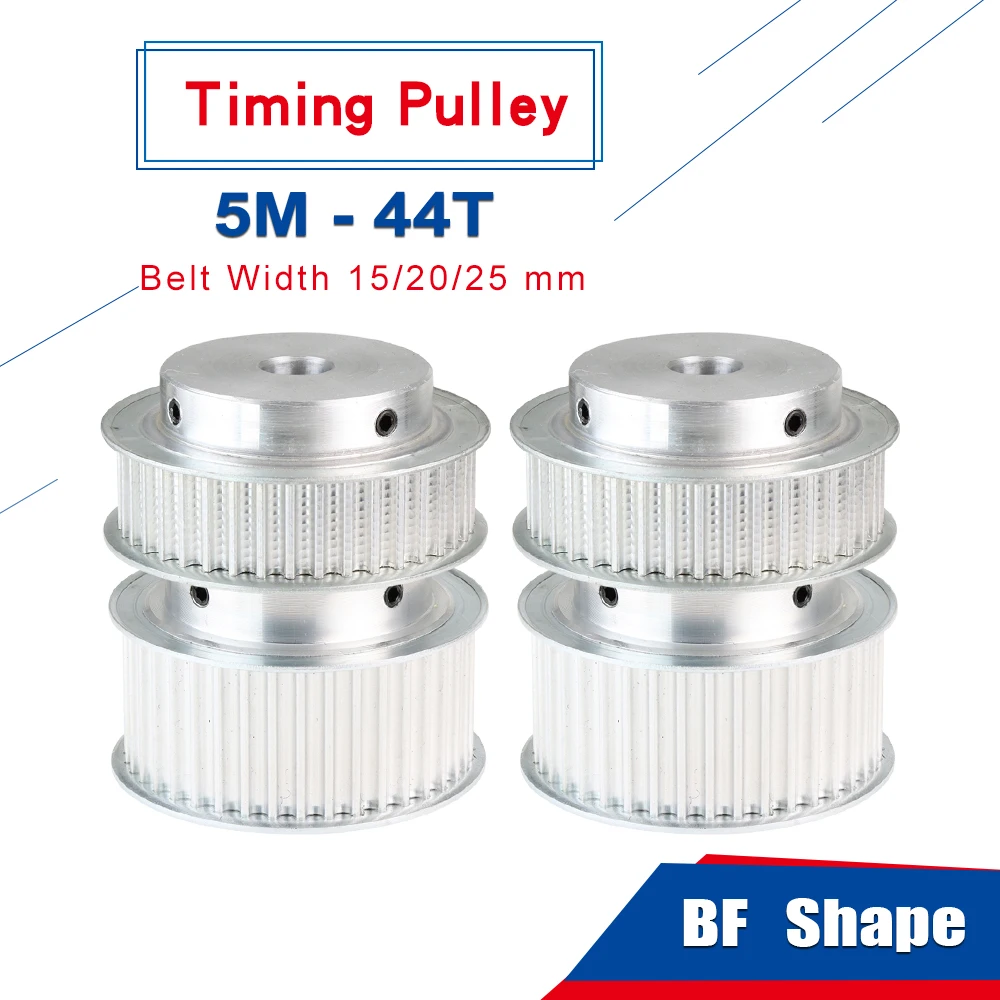 5M-44T Timing Pulley Bore Size 10/12/14/15/16/17/19/20 mm Pulley Wheel Circular Arc Tooth For 5M Rubber Belt Width 15/20/25 mm