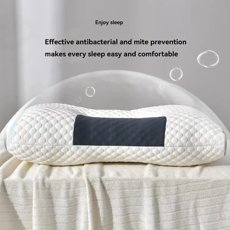 New Neck Pillow Help Sleep And Protect TheNeck Cervical Orthopedic Household SoybeanFiber Massage SPA Pillow For Sleepind