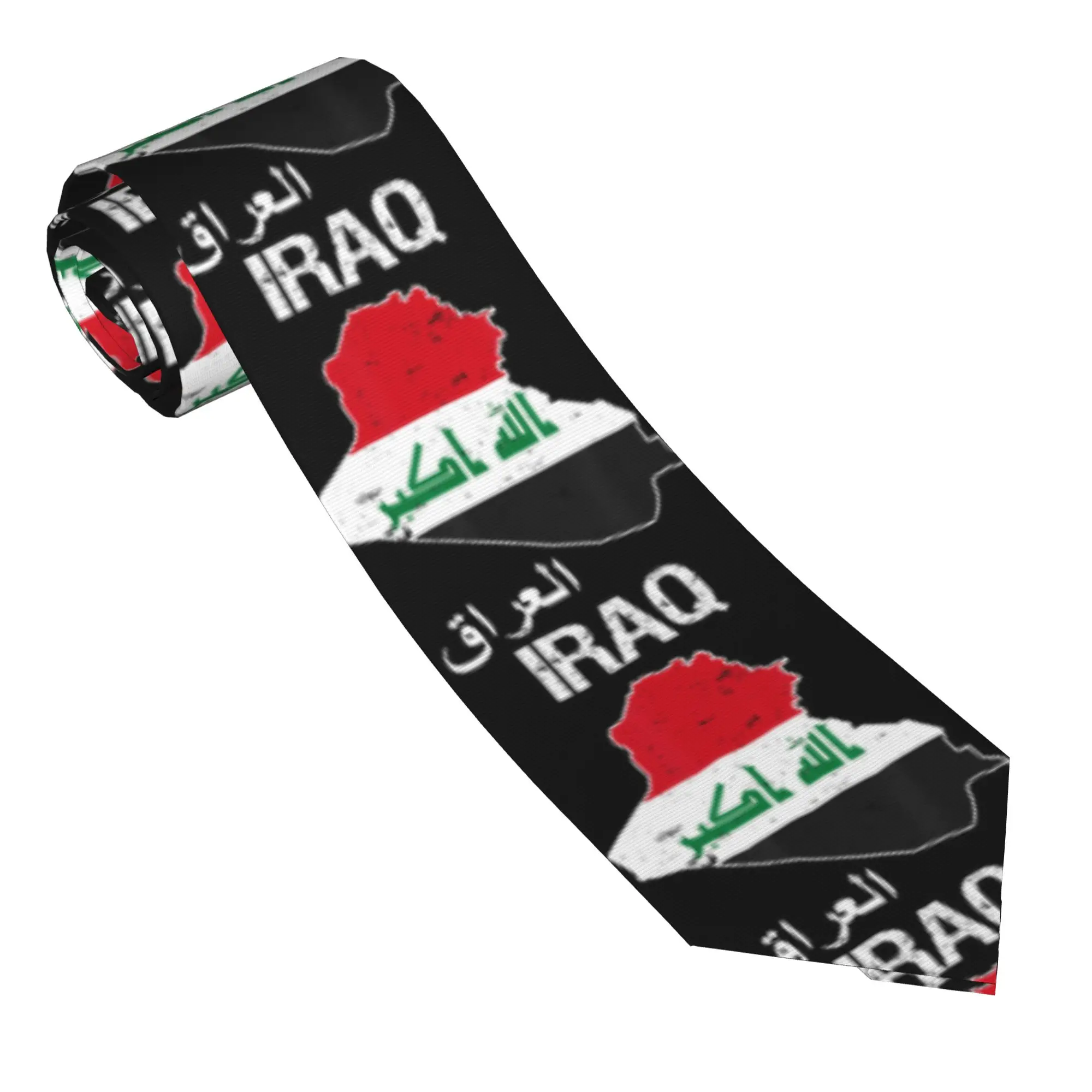 Iraq Flag Design Tie  Leisure Neck Ties Men Kawaii Funny Necktie Accessories Great Quality Custom DIY Collar Tie