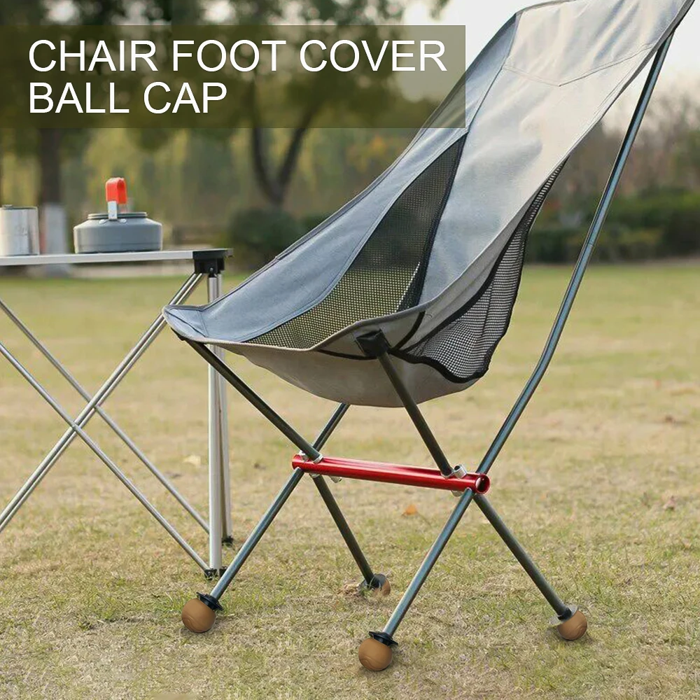 4pcs Outdoor Chair Anti Sinking Ball Folding Chair Accessories Camping Camping Equipment Moon Chair Universal Base New