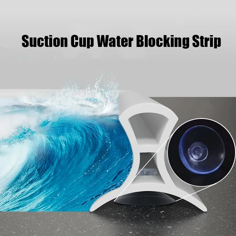 

Силиконовая передвижная водоблокирующая полоса для ванной комнаты, присоска, гибкая водопроводная барьерная перегородка, съемная перегородка для воды для кухни, душа