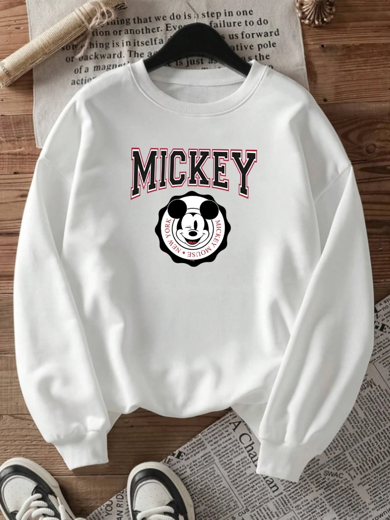 Disney Mickey Mouse Avatar Print Pattern Hoodie, Autumn and Winter Pure Cotton Soft, Warm, Comfortable and Fashionable Hoodie