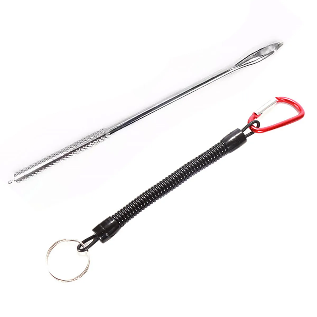 الفولاذ المقاوم للصدأ الصيد هوك Disgorger خطاف الصيد مزيل لفائف الينابيع المفاجئة هوك حامل قابل للسحب لفائف الحبل حامل #1