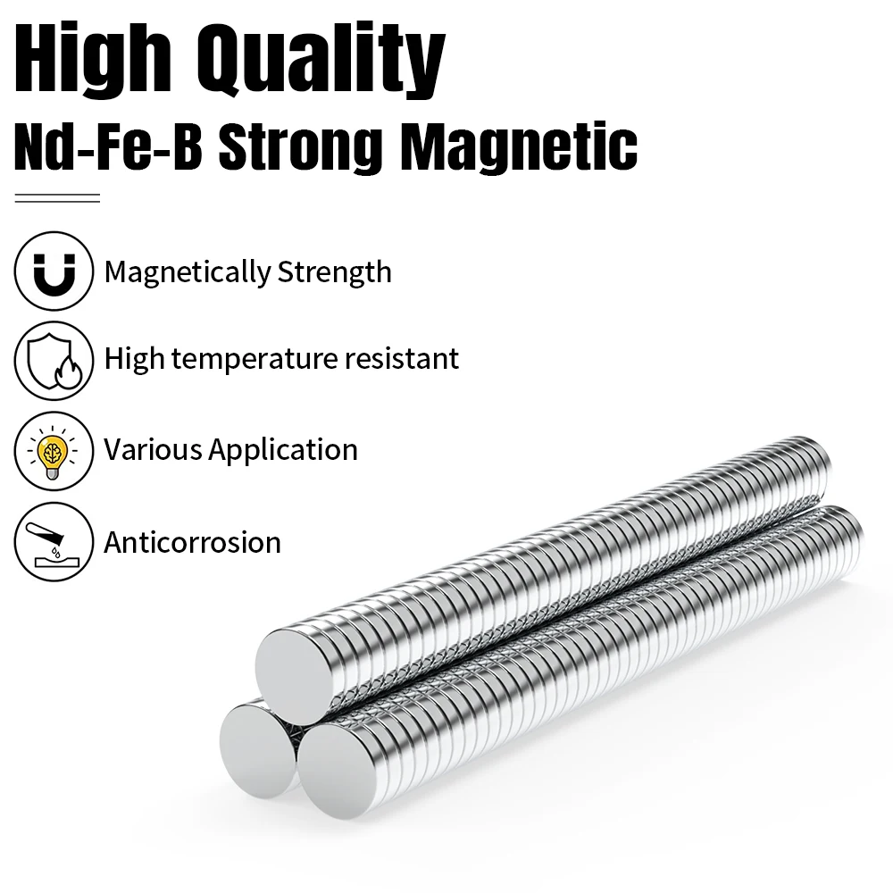 5~1000Pcs Strong Round Magnet 5x2mm for Fridge DIY Projects Science & Office Use Refrigerator Magnets 5*2