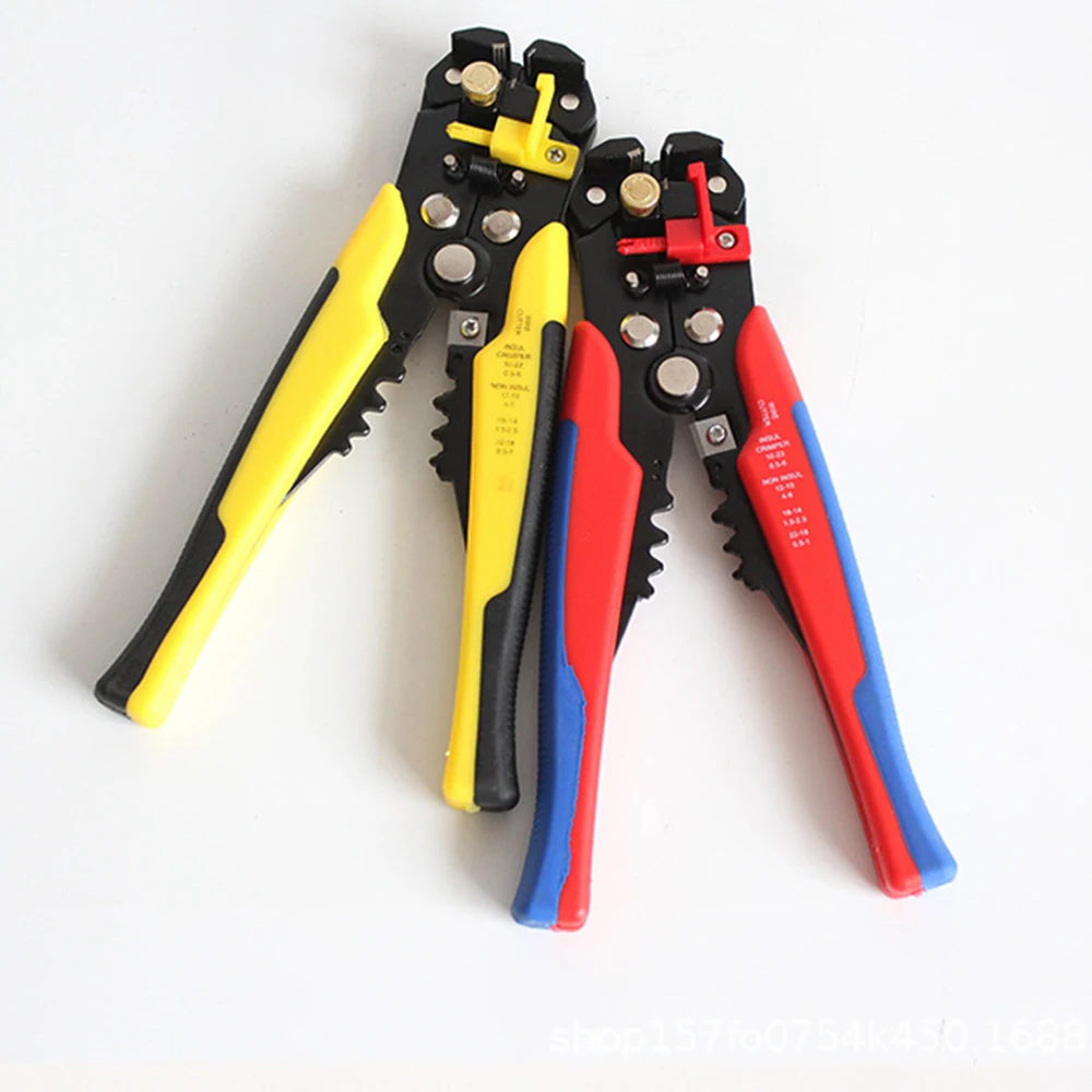 Crimper Cable Cutter Adjustable Automatic Wire Stripper Multifunctional Stripping Crimping Pliers Terminal Hand Tool