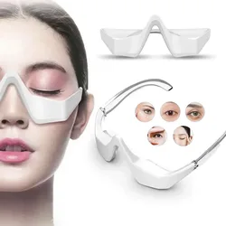 EMS Eye Relax Micro-Current Red Light Therapy Relieve Eye Fatigue Dark Circles Remover Anti-Aging Electric Care Massager Glasses