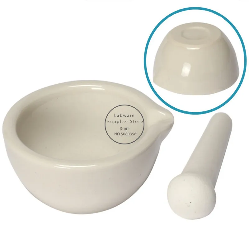 1pcs Laboratory Porcelain Mortar And Pestle,Grinding Bowl,Filtration Experiments Mashing Tool