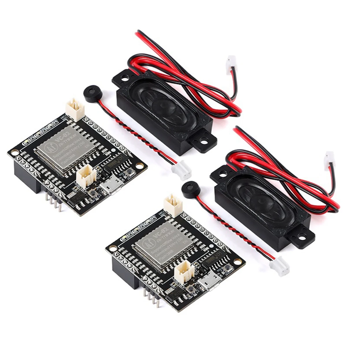 

Y19A 2Pcs VC-02-Kit AI Intelligent Pure Offline Voice Development Board VC02 Offline Recognition Speech Control Module