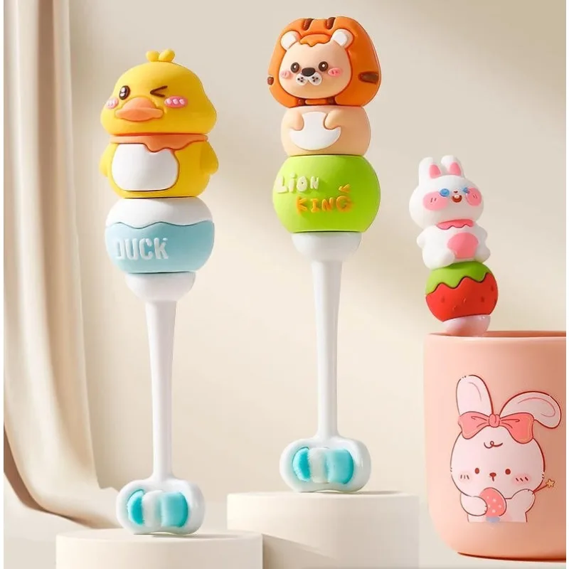 

3D стерео трехсторонняя зубная щетка ультратонкие мягкие волосы детская зубная щетка скребок для языка глубокая чистка здоровье уход за полостью рта щетка для зубов