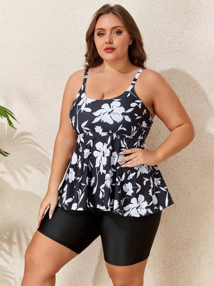 XL-4XL Bikini Plus Size z Wysokim Stanem Damskie Push Up Duże Rozmiary Strój Kąpielowy 2026 Lato Mujer Kontrola Brzucha Komplety Bikini
