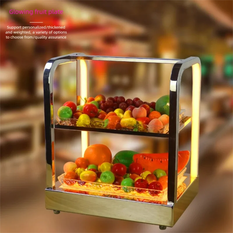 

Bar LED night luminous fruit plate , Nightclub KTV Two-layer Fruit Platter,Party Event Glowing Servingware, Durable Bar Supplies