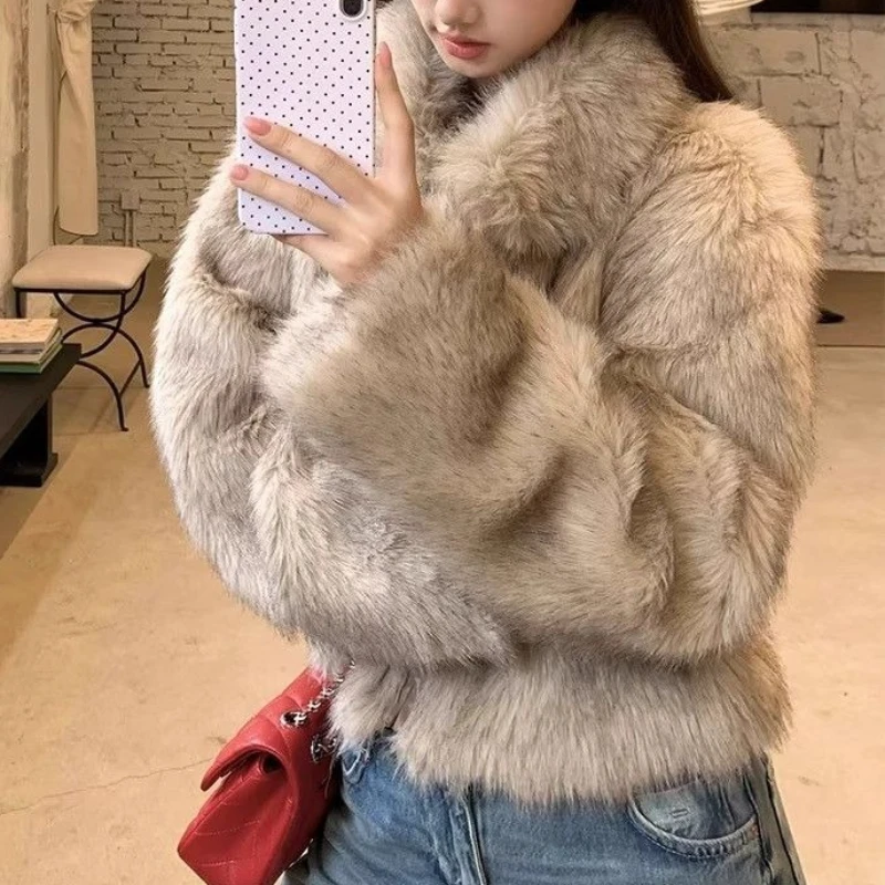 

Fur jacket women's 2025 winter autumn and winter new environmentally friendly fox hair short coat