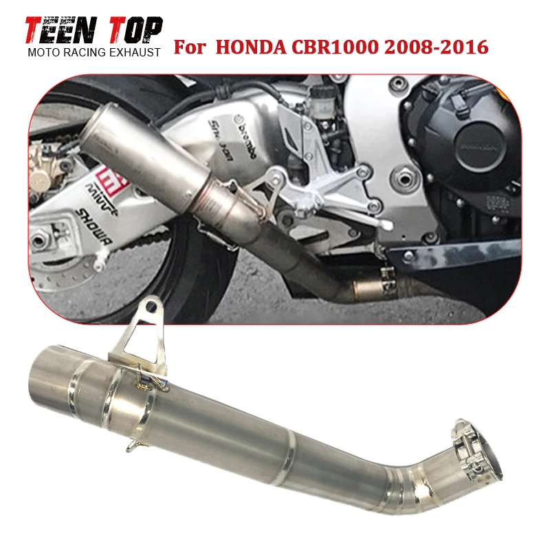 

60mm Motorbike Exhaust Middle Pipe For Honda CBR1000 Decat Pipe 08-16 Titanium CBR1000 Middle Link Pipe Escape Moto Catayst Tube