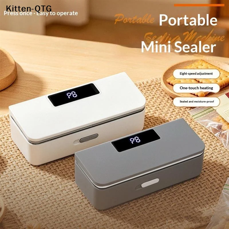 New Mini Plastic Bag Sealer Heat Bag Sealing Machine Handheld Rechargeable Food Packaging Thermal Sealer For Kitchen Use 1PC