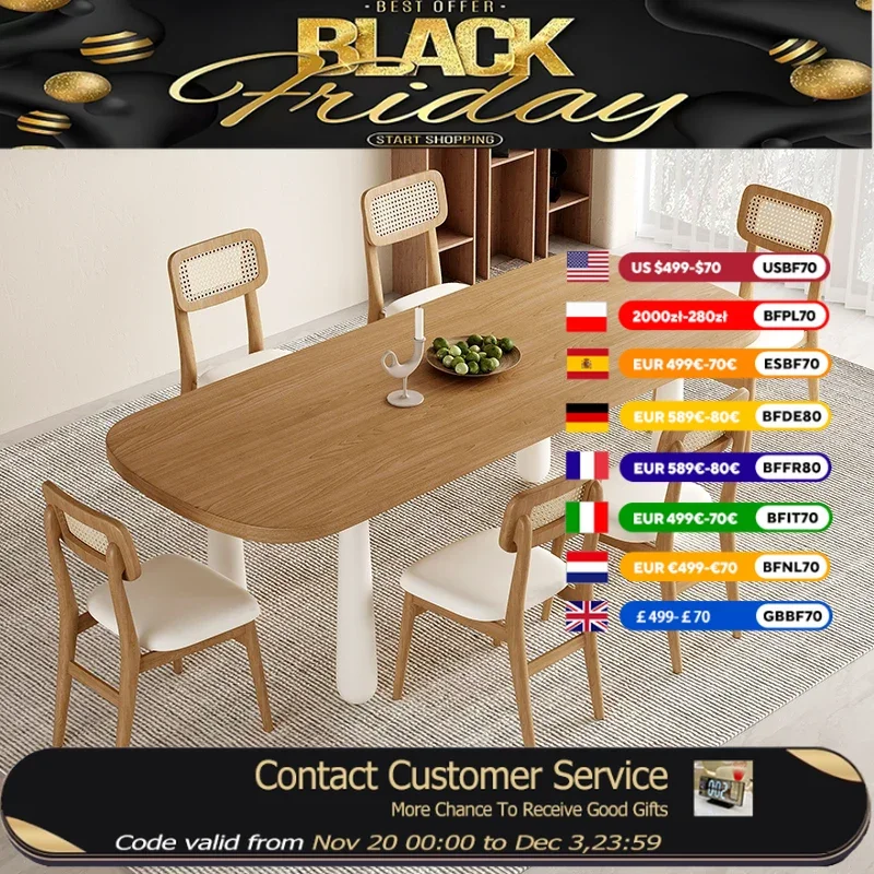 

Designer Wooden Non Slip Table Stand Party Unique Nordic Office Coffee Table Dining Restaurant Salon Mesa De Jantar Furniture