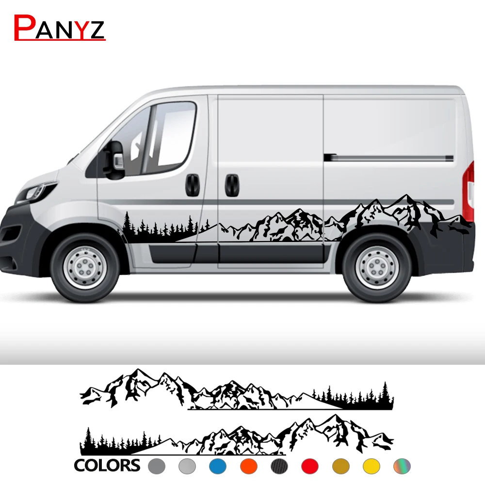 Mountain Styling Car Sticker For Peugeot Boxer III 3 Camper Van Decor Motorhome Graphics Kit Vinyl Decal Auto Tuning Accessories