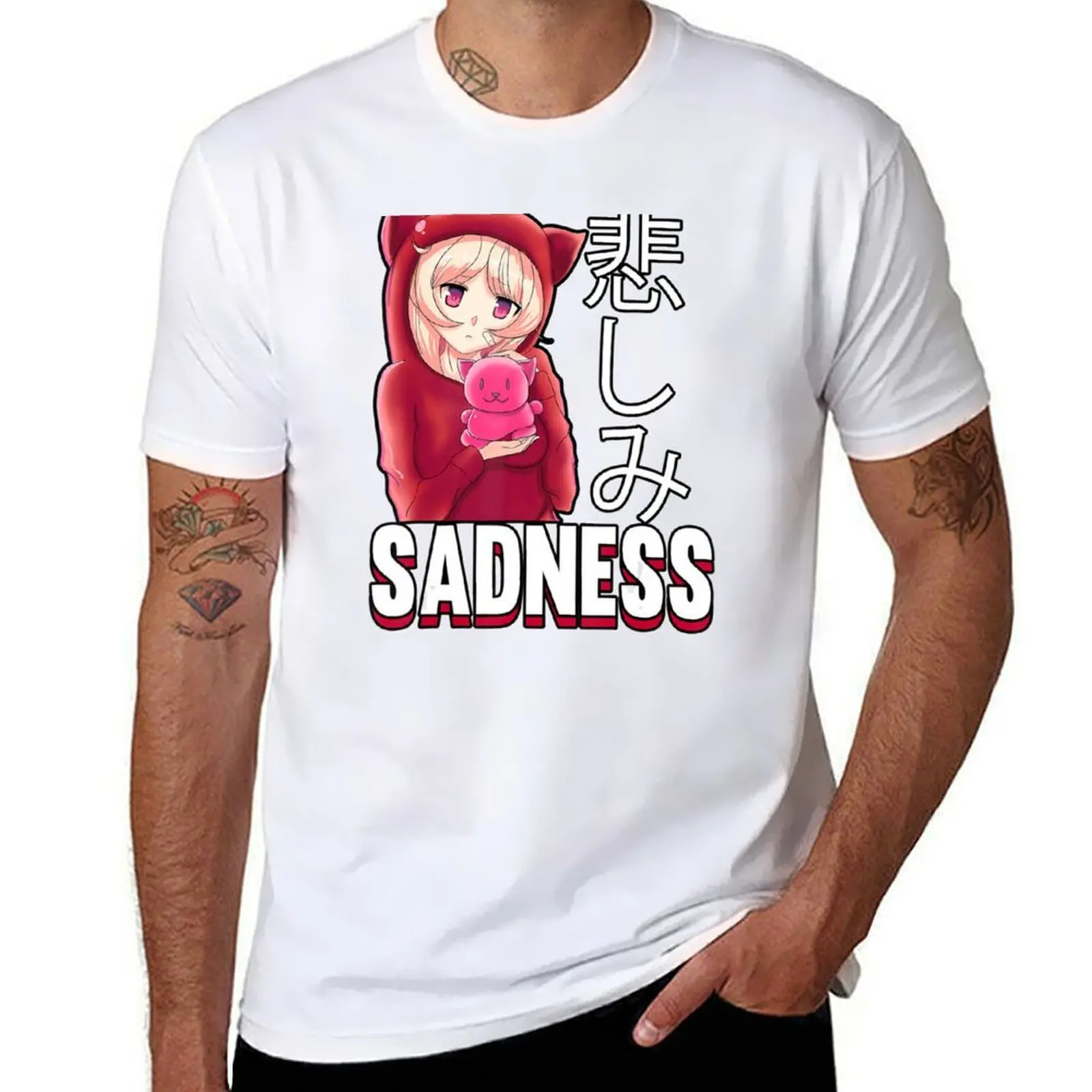 

Aesthetic Sadness Otaku Cute Animes Weeb Lover T-Shirt t shirt personalised t shirts for man cotton soft T-Shirt