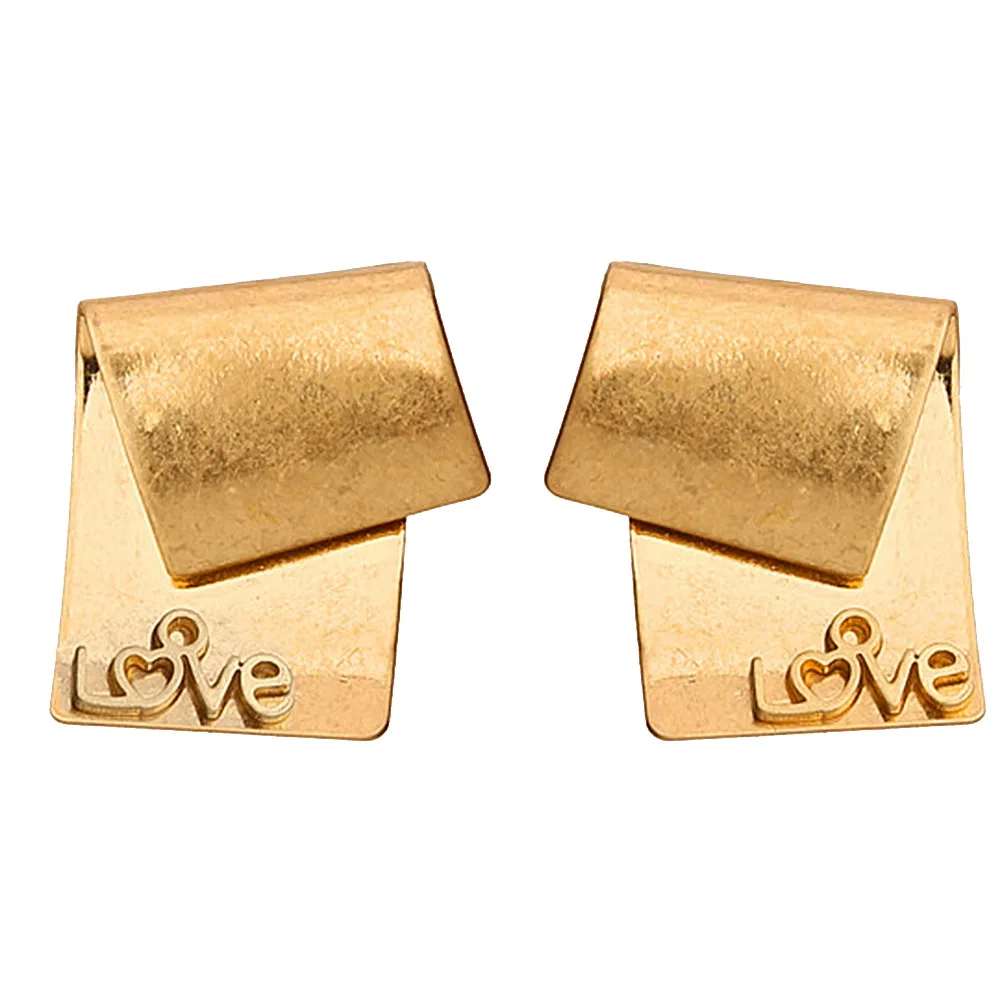 

Square Earrings Women Copper Studs Fashion Stylish Unique Chic Elegant Matching Any Clothes Outgoing Prom Wedding