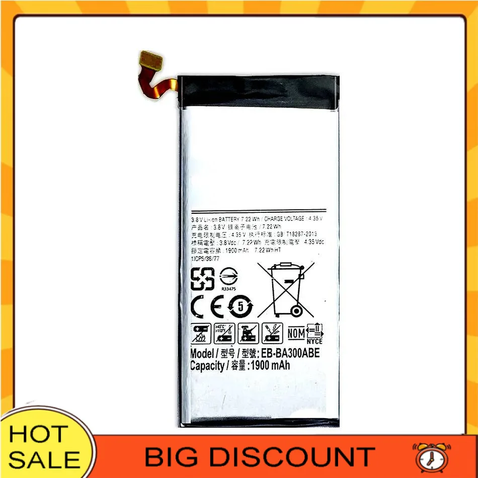 

1900 мАч для Samsung Galaxy A3 2015 версия A300 A3000 EB-BA300ABE аккумулятор для мобильного телефона большой емкости
