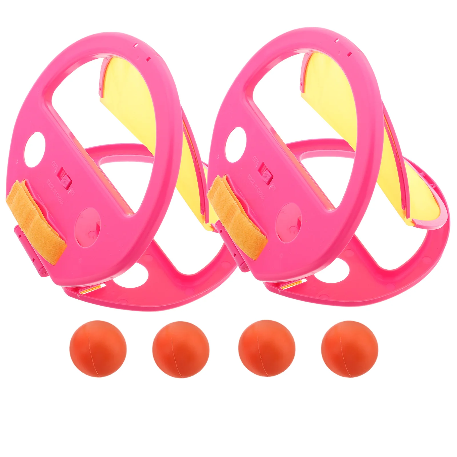 

2 Sets Racket Pocket Ball Game Outdoor Fitness Hand Strength Hand-Eye Coordination Parent-Child Bonding Elastic Design Sturdy