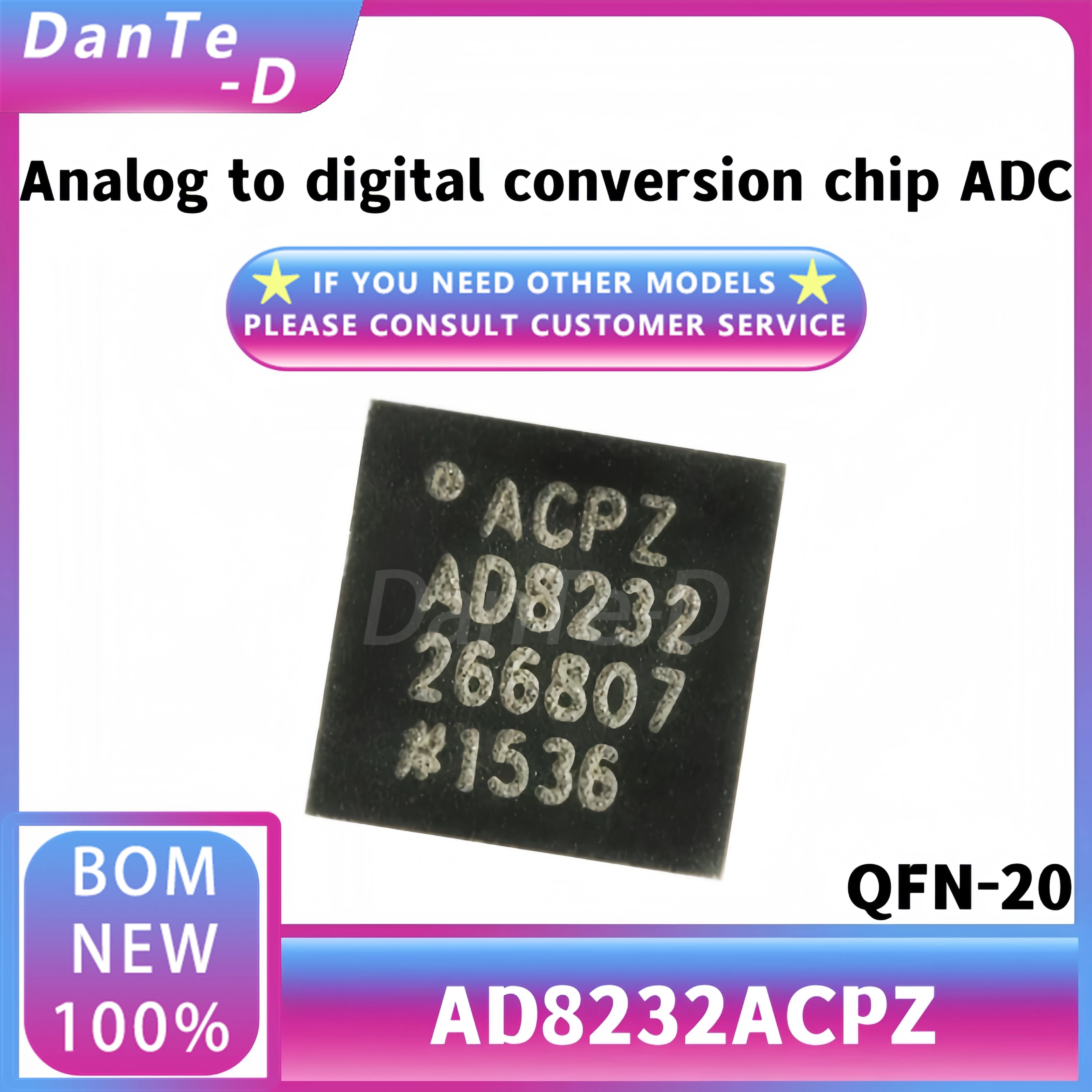 AD8232ACPZ Original AD8232A WFQFN-20 Single lead - heart rate monitoring analog front end