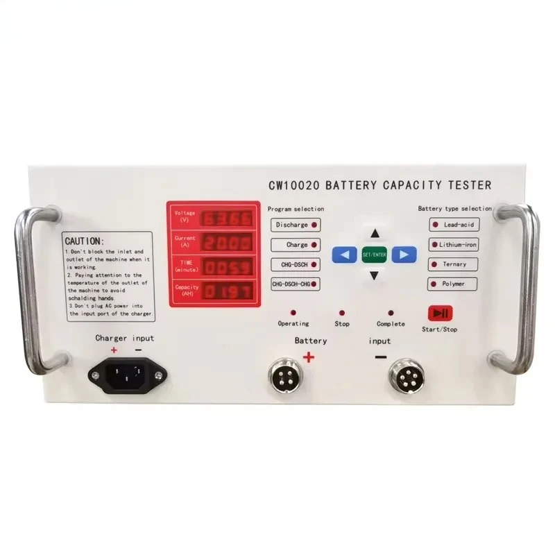 Battery Capacity Tester High Current 20A Lithium Ion Pack Discharge Analyzer For DIY EV Solar Storage System 100V EU Stock