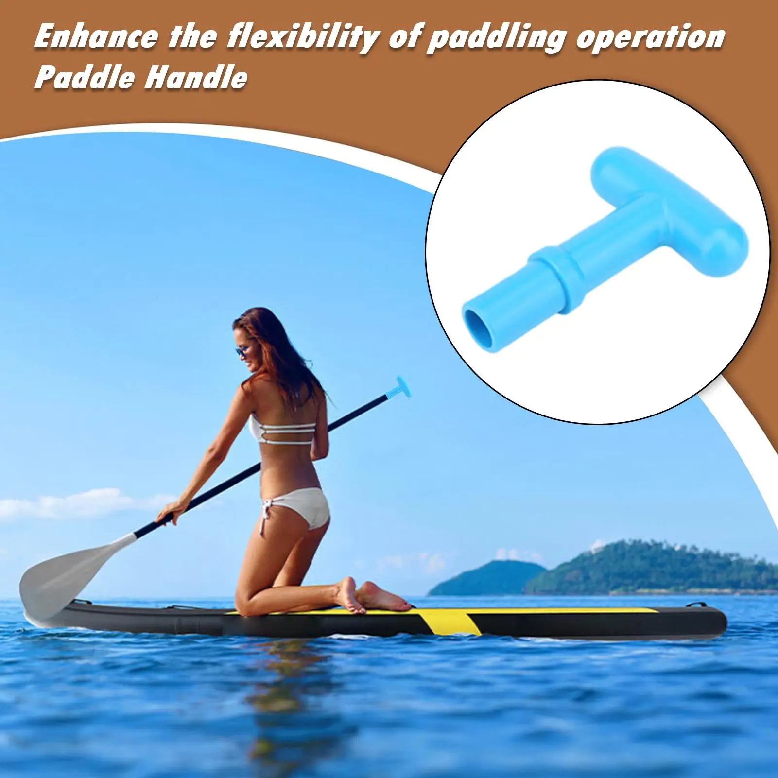 T-Shaped Paddle Handle T-Curved Ergo Boat Oar Paddle Grip Ergonomic Boat Oar Control Accessories For Recreational Kayakers Canoe