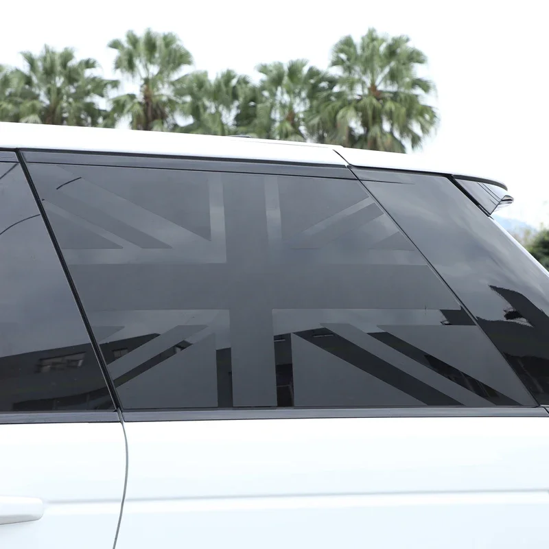 For Land Rover Range Rover Vogue L405 2013-2022 PVC Black Car Rear Side Window Glass Trim Sticker Car Accessories