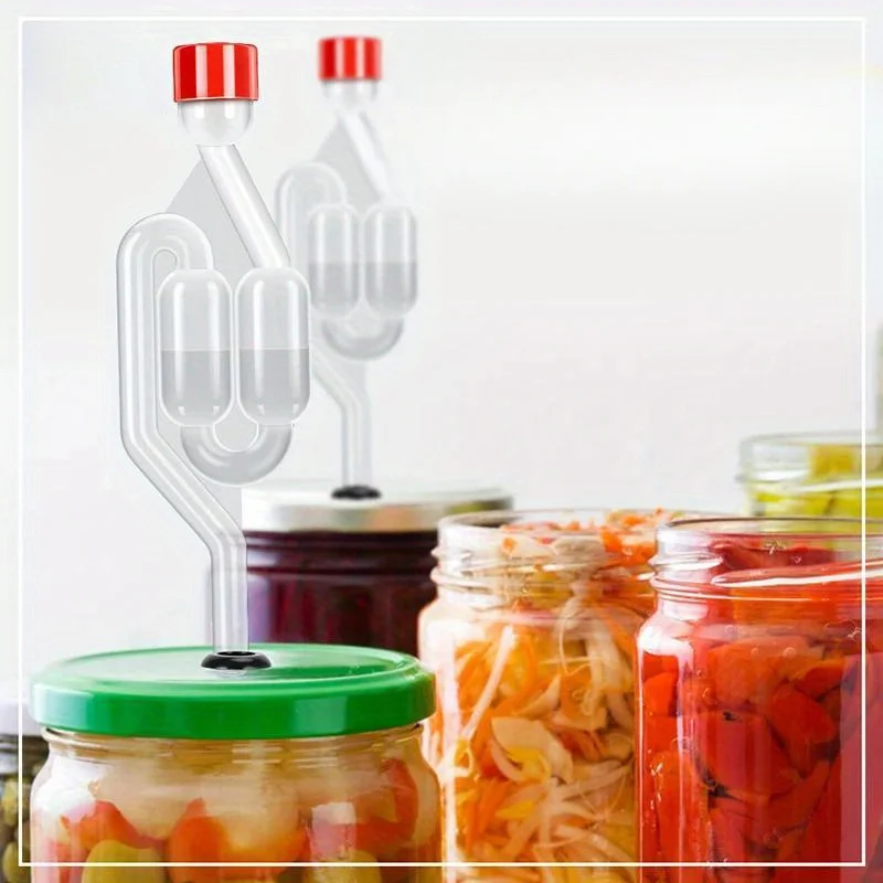 S-shaped air lock, homemade bubble air lock bottle stopper and fermenter sealing valve,  vent valve with cap