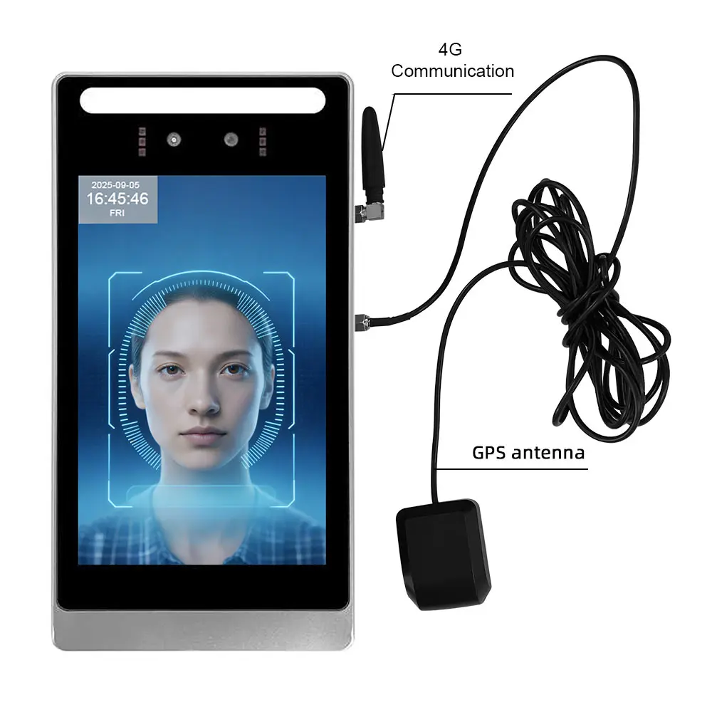 8 Inch Customized Android 11 Touch Screen WiFi Security System Night Vision Reset Biometric Facial Recognition Temperature