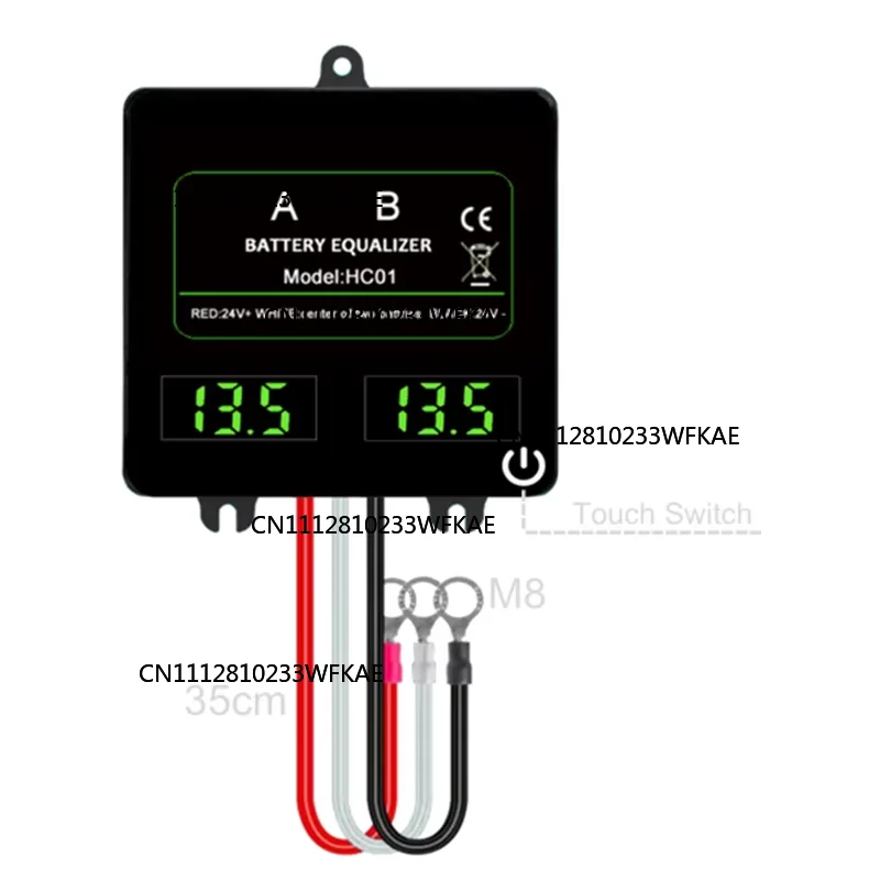 Heltec 24V Battery Equalizer for Two Pieces 12V Gel Flood AGM Lead Acid Batteries Voltage Balancer Lead Acid Charger Regulator