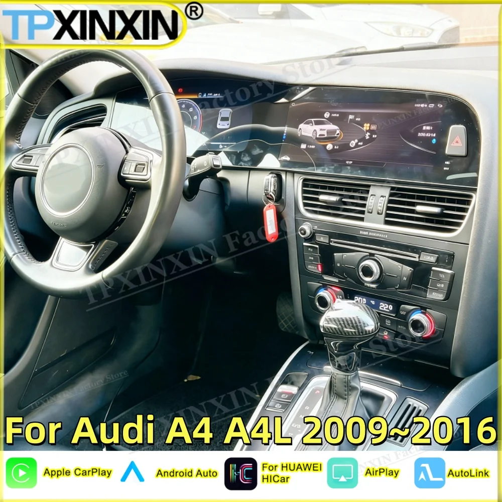 

Цифровая приборная панель + автомагнитола для Audi A4 A4L 2009-2016, Android 15, мультимедийный экран, GPS-навигация, головное устройство