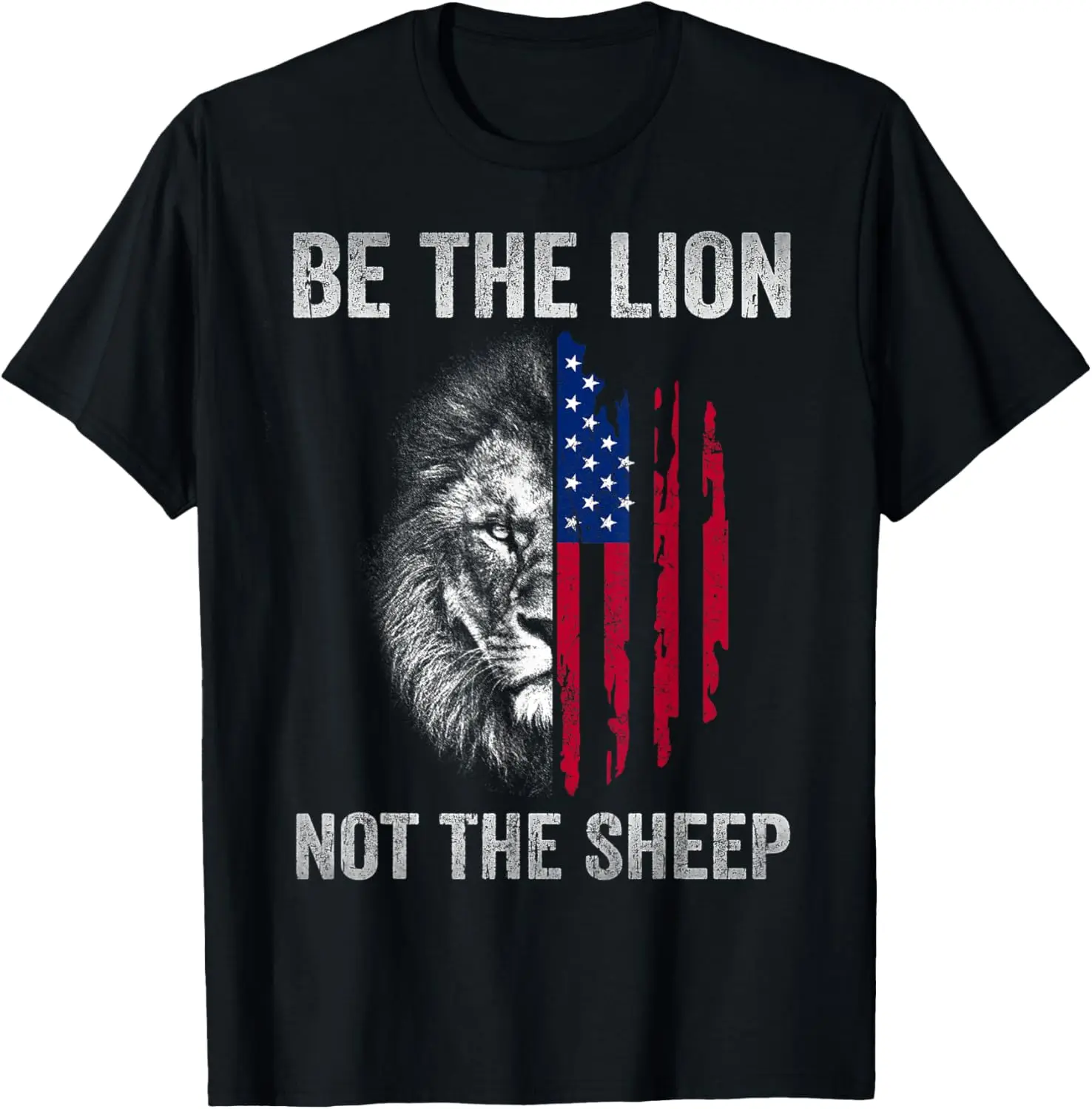 Be The Lion Not The Sheep American Patriotic Kid Men Veteran T-Shirt