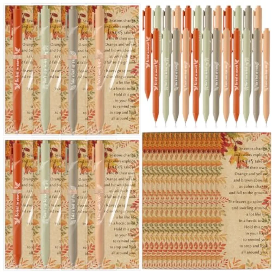 

Sets Thanksgiving Gifts Bulk Thanksgiving Party Favors Fall Ballpoint Pen Autumn Greeting Thank You Poem Cards Motivational Fal
