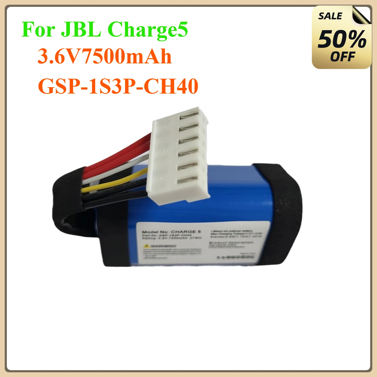 

Compatible with JBL Charge3 2016Version 3.7V6000 GSP1029102A Bluetooth Speaker Battery