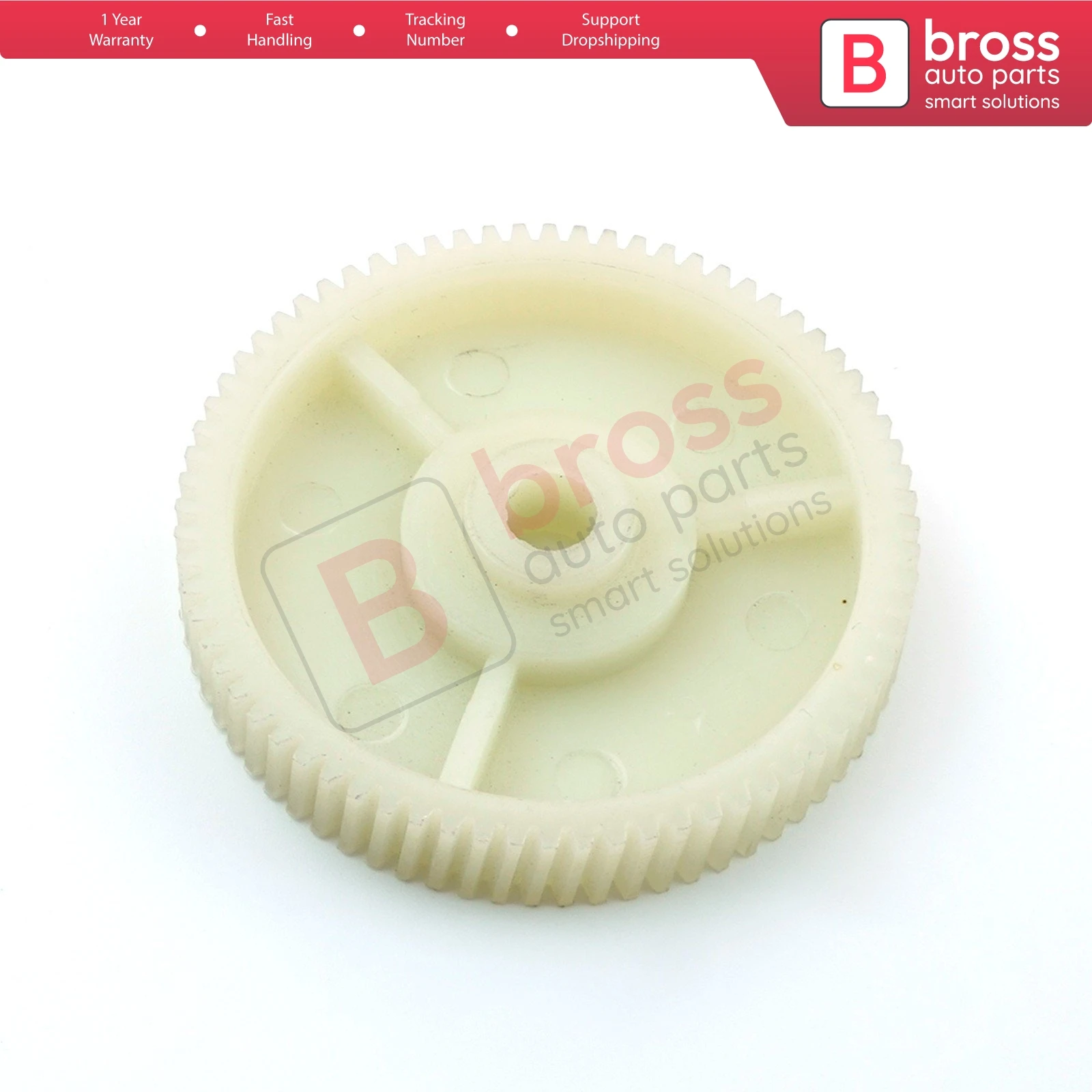 Bross BGE522 Fensterheber Motor Reparatur Getriebe für Peugeot Äußere Durchmesser: 60mm, Welle Durchmesser: 7mm, Zähne Anzahl: 72