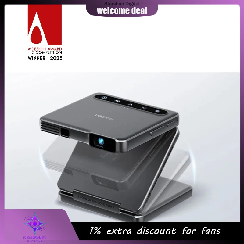 

ZIP Portable Aurzen3 Foldable Projector HD Bedroom Office Outdoor Camping Portable Small Mini Multifunctional Projector