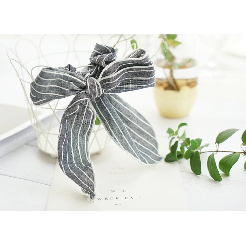 

4Pcs Chic Stripe Hair Ties Long Ponytail Holders Hair Scrunchies Stylish Hair Rope Accessories
