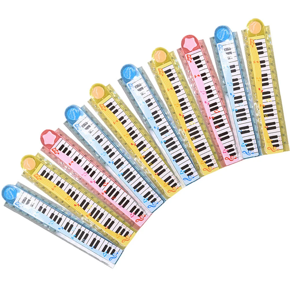 20pcs Foldable Kids Reusable Straight Ruler For School Student Portable Children Cartoon Ruler Learning Supplies Drawing Tool