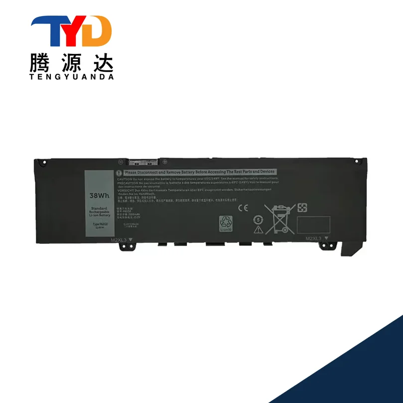 F62G0 11,4 В 38 Втч аккумулятор для ноутбука Dell Inspiron 13 7386 2-в-1 5370 7370 7380 7373 Vostro 5370 RPJC3 P91G P83G P87G