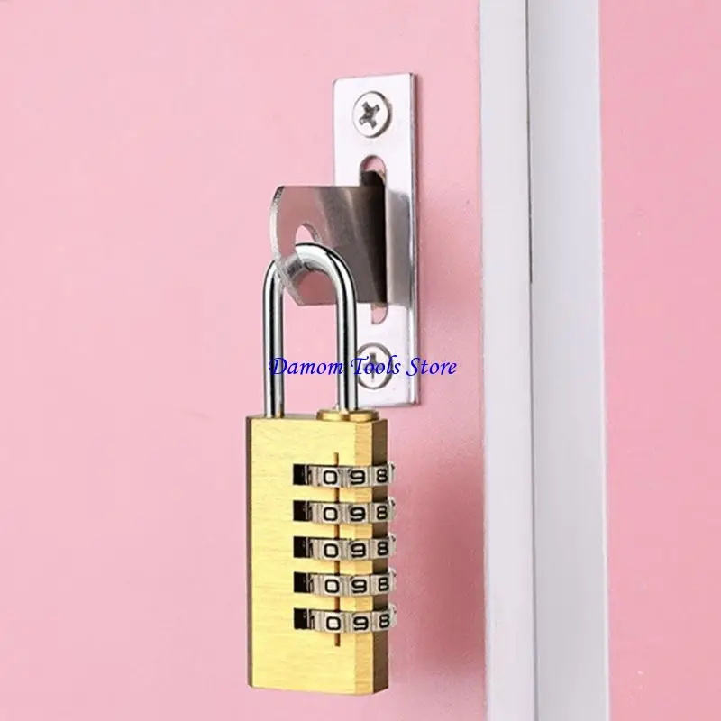 57BE High Security Dials Sturdy Brass Combination Lock Cut Resistant Strength for Home Accessory Storage Solution Backpacks