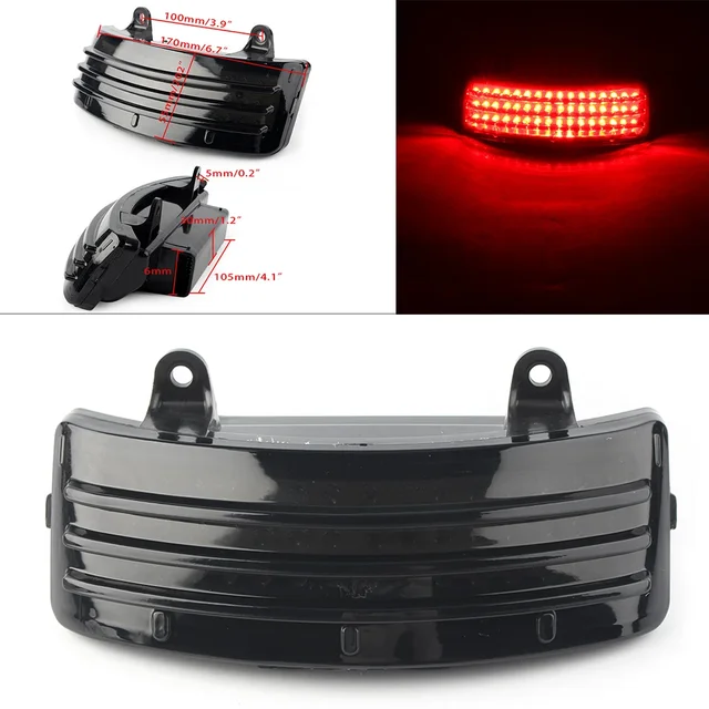 Motocykl Tri Bar LED tylny błotnik końcówka światło do motocykla Harley przemieszczanie się po ulicy 2014 15 2016 2017 18 & Road slide 2015-2018 edycja US