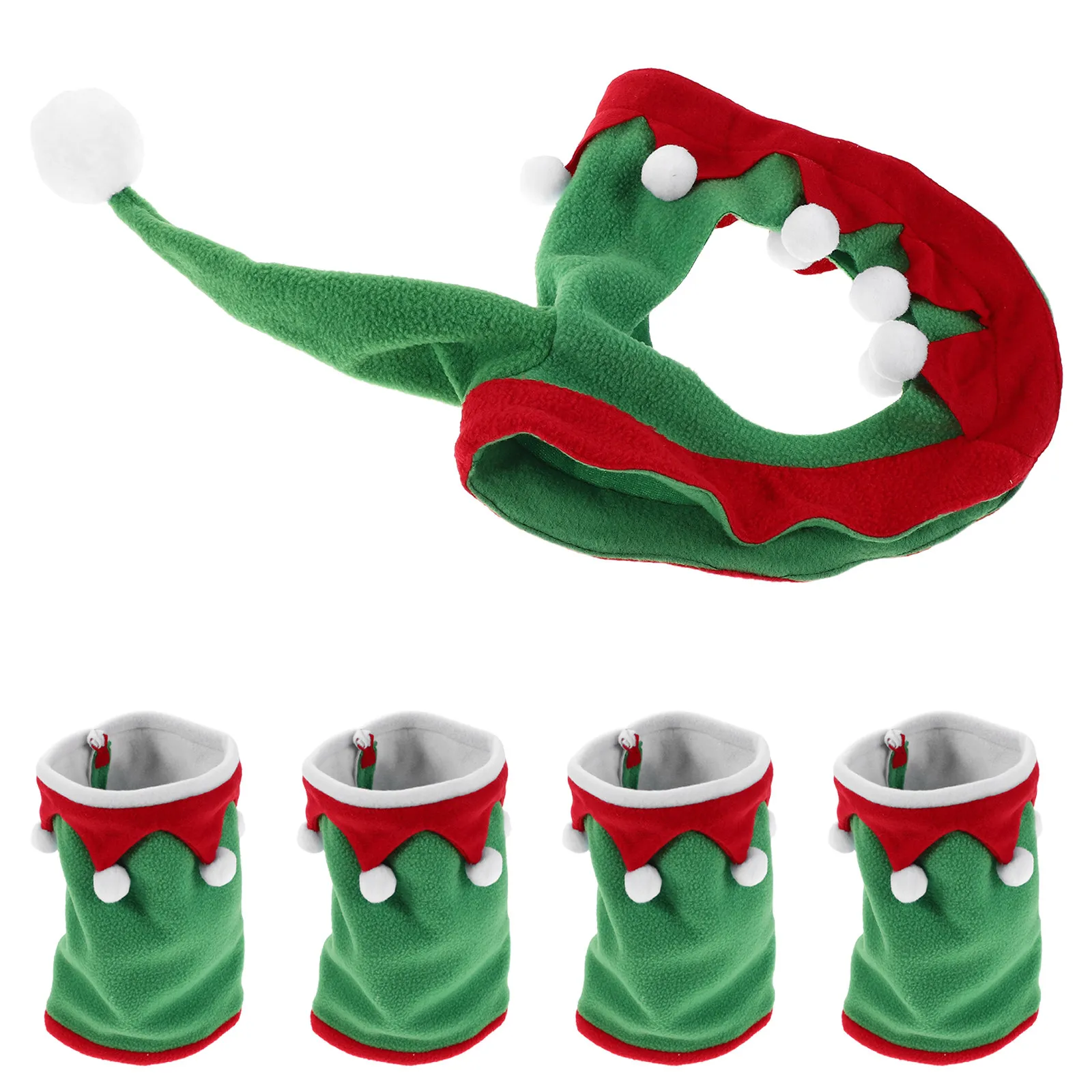 1セット-ホリデーホース衣装セット-クリスマスホースハット-レッグラップ-お祭り装飾-パレード-パーティー-写真撮影用-快適で通気性抜群