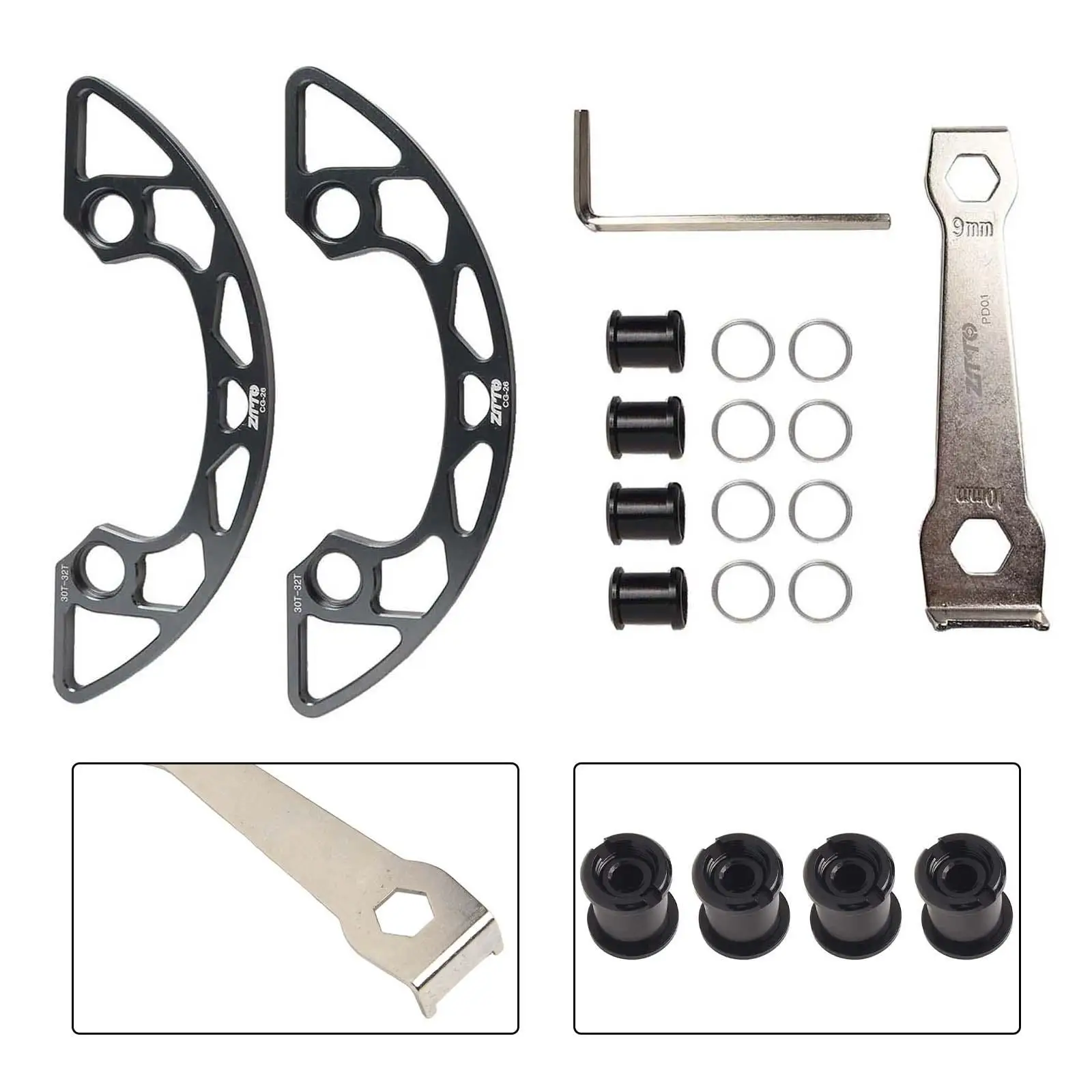 

Mountain Bike Chainring Guard For BCD Bicycle Chain Ring Protector Cover 34-36T Sprocket Bicycle Crank Chain Ring Protector
