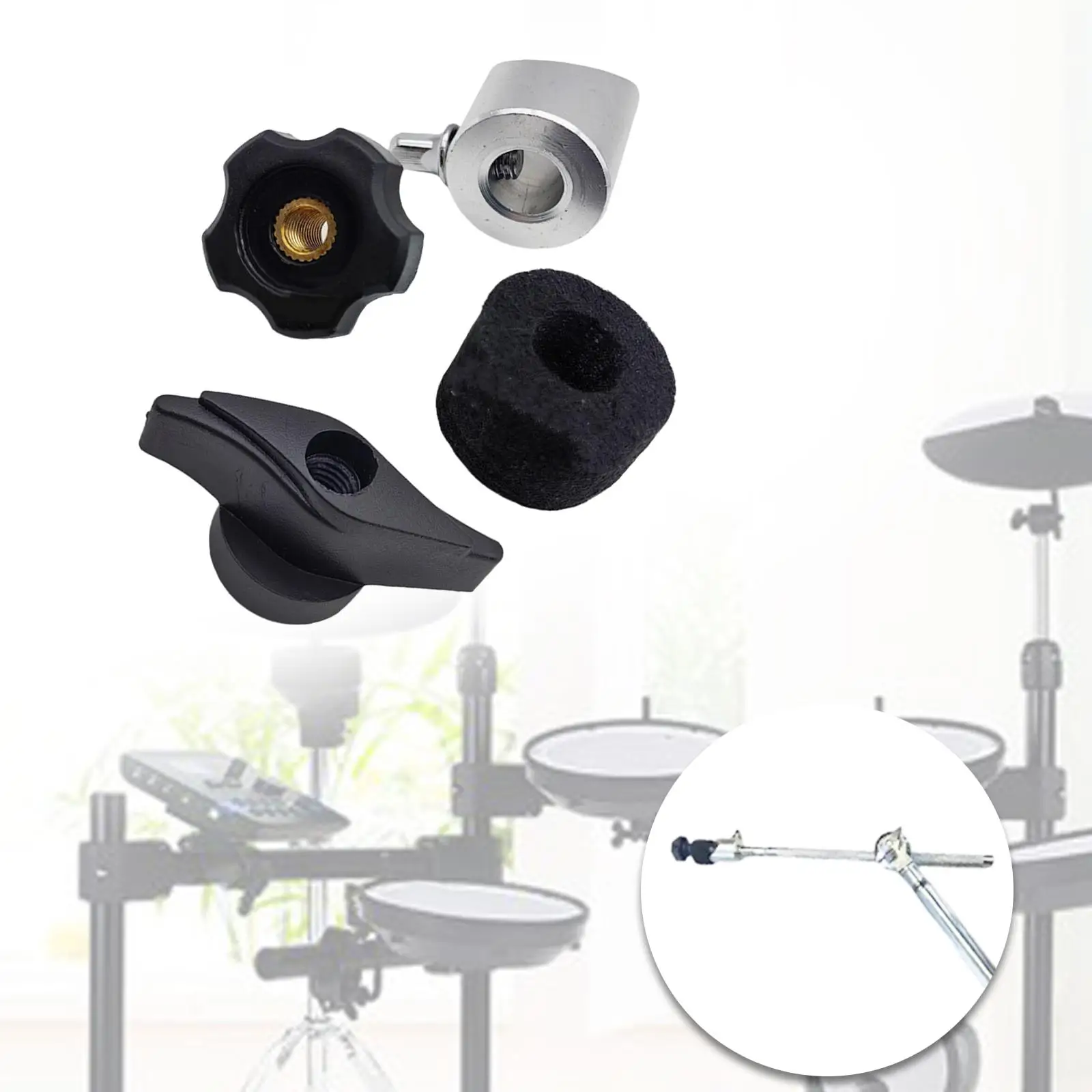 

Adjustable Drum Cymbal Stand Mounting Holder Sturdy Clamp for Drum Set Kit Professional Live Stage