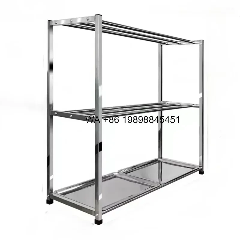 Wmwmnu for Mushroom Plant Growing Multi Layers Adjustable Stainless Steel Storage Trolley Rack Shelves Cart