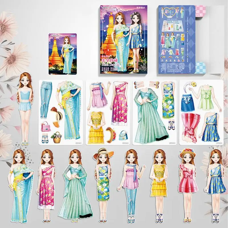 Magnet Dress Up Dolls For Girls Reusable Princess Sticker Book Doll Pretend Play Toy For Kids Aged 3 To 12 Birthday Children\'s