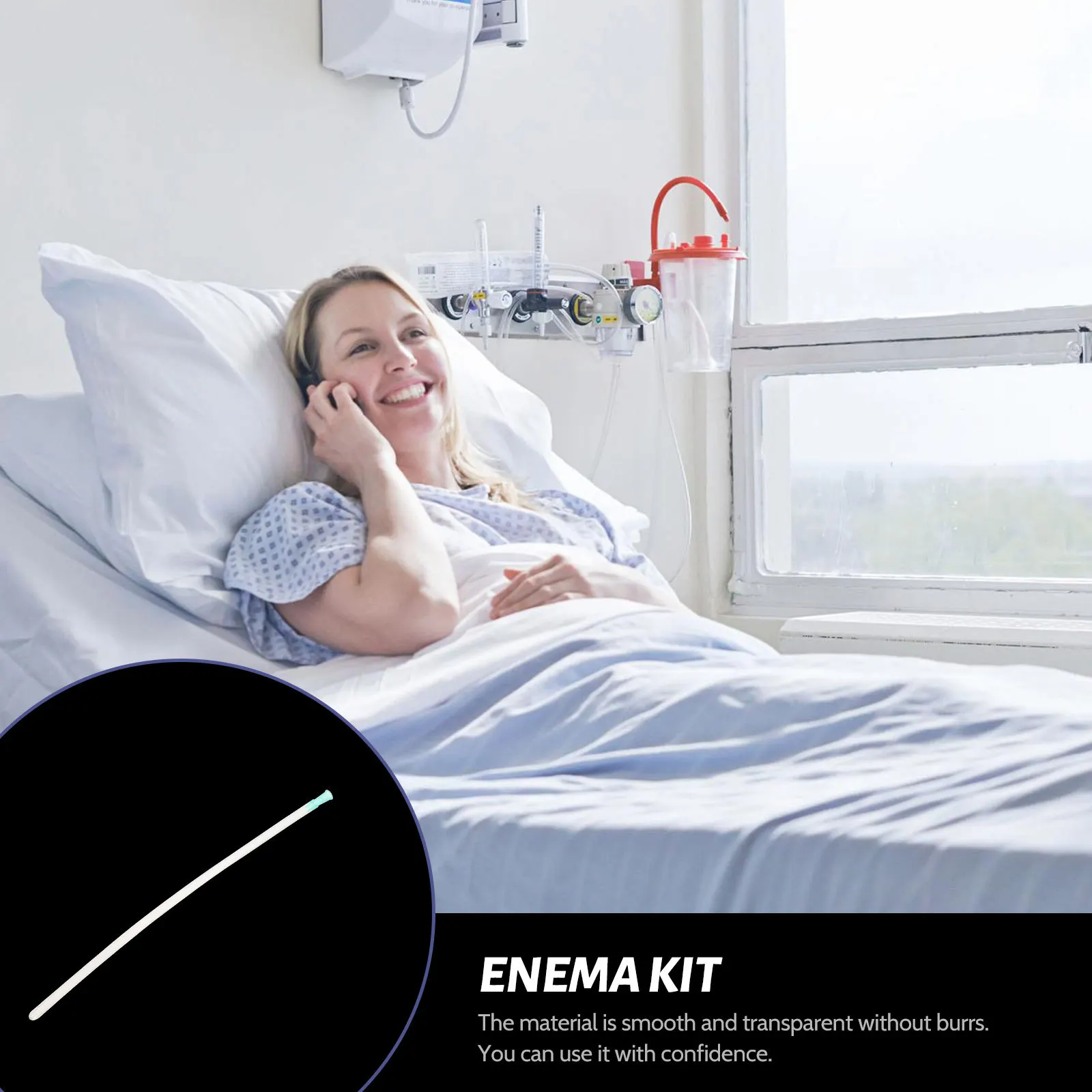 

50Pcs Disposable Tube Smooth Transparent Sterile Packed Connecting Tube Rectal Clean Canal for Colon Cleansing and