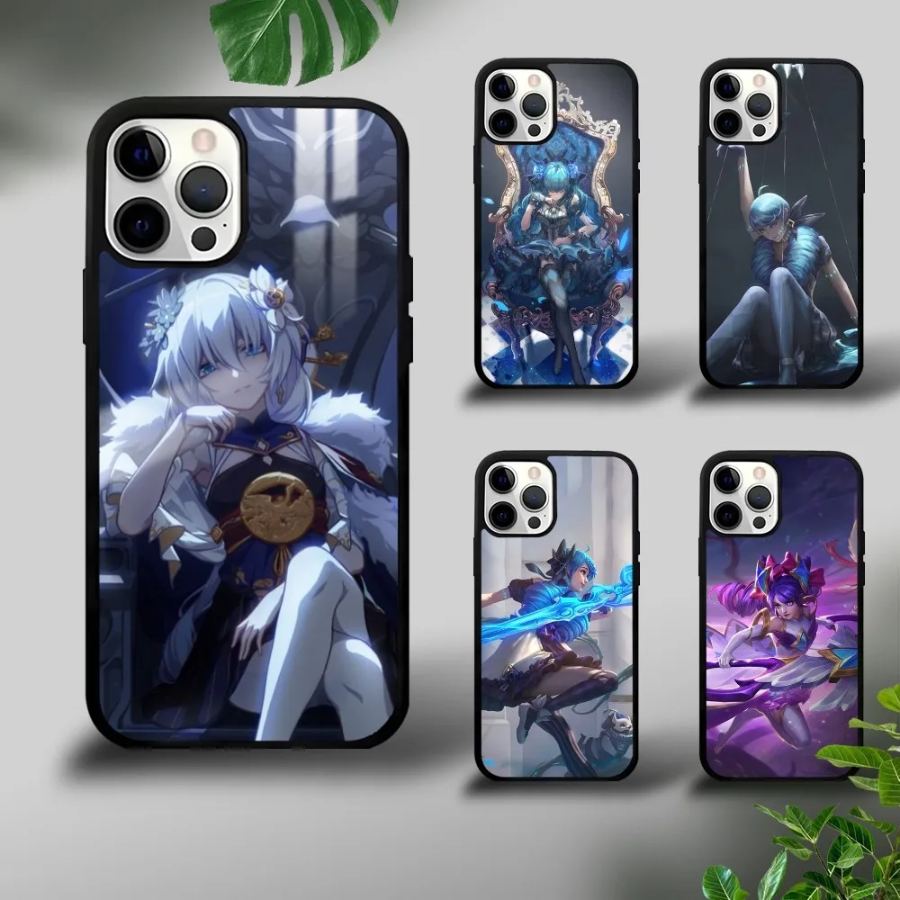 Gwen L-LeAgue Of L-Legends Phone Case For iPhone 16 15 14 13 12 11 Pro Xs Max Mini Plus Celulares Hard Funda